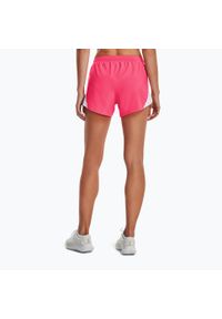 Under Armour - Spodenki fitness damskie UNDER ARMOUR Fly-By 2.0 Shorts. Kolor: różowy, biały, wielokolorowy. Sport: fitness