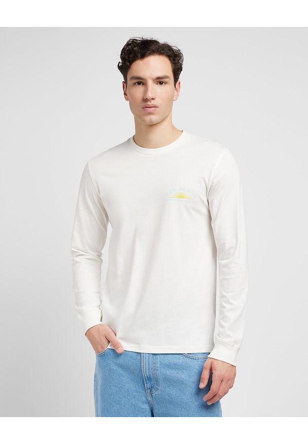 Lee - MESKA KOSZULKA LEE LS TEE ECRU 112349098