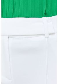 MICHAEL Michael Kors spodnie damskie kolor biały proste medium waist. Okazja: na co dzień. Kolor: biały. Materiał: materiał. Styl: casual #4