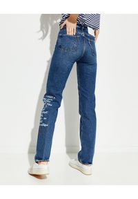 MOA Concept - MOA CONCEPT - Spodnie jeansowe z nadrukiem. Stan: podwyższony. Kolor: niebieski. Wzór: nadruk. Styl: klasyczny #2