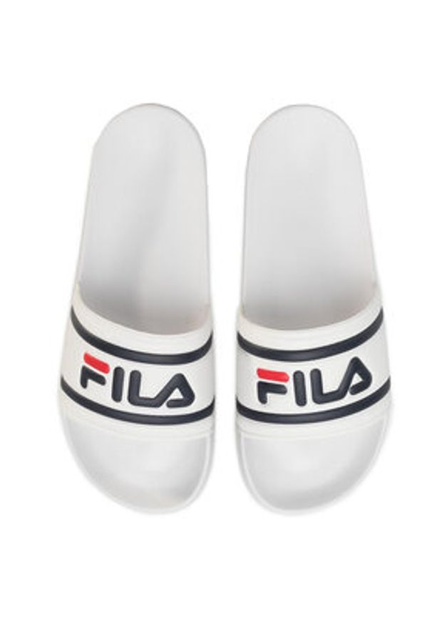 Fila Klapki Morro Bay Slipper 2.0 1010930.1FG Biały. Kolor: biały. Materiał: skóra