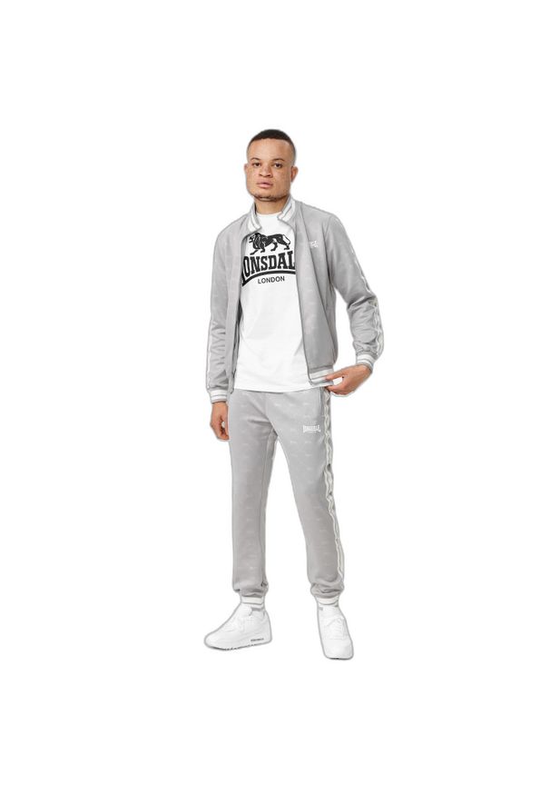 Dres Lonsdale Ashwell. Kolor: szary, biały, wielokolorowy. Materiał: dresówka