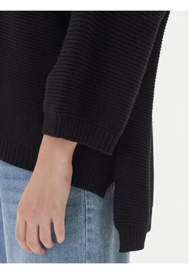 Kontatto Sweter 3M0848C Czarny Relaxed Fit. Kolor: czarny. Materiał: syntetyk