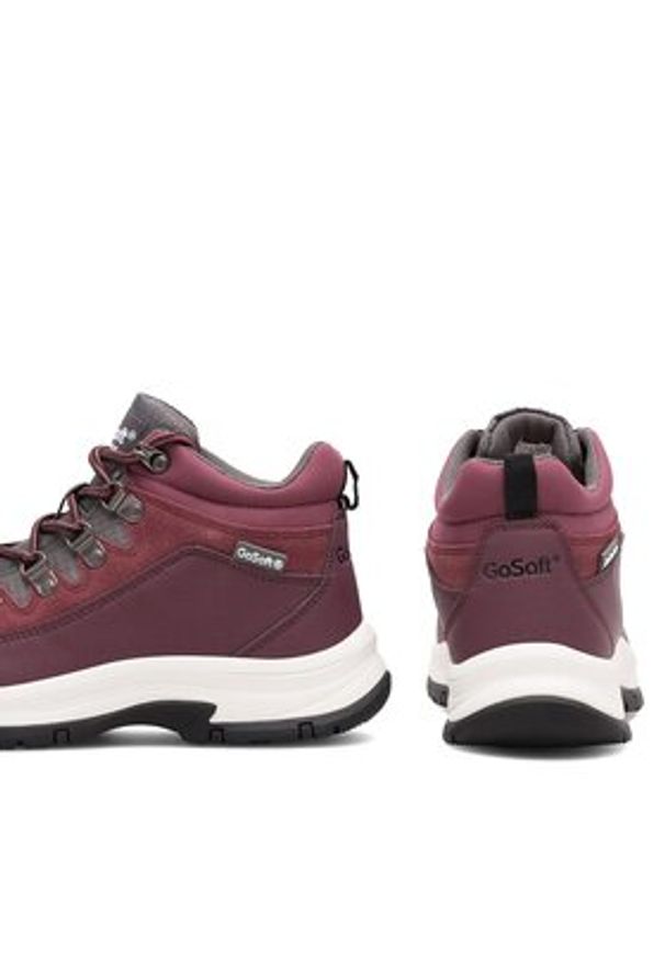 Go Soft Trzewiki VS16032023-1 Bordowy. Kolor: czerwony. Materiał: materiał