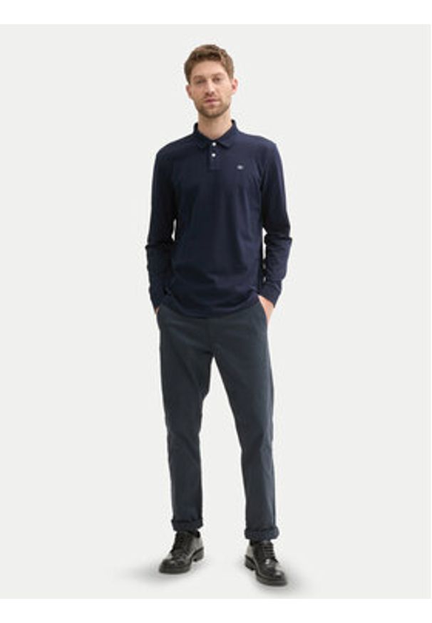 Tom Tailor Polo 1043278 Granatowy Regular Fit. Typ kołnierza: polo. Kolor: niebieski. Materiał: bawełna