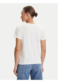Liu Jo Sport T-Shirt TF5162 JS923 Écru Regular Fit. Materiał: bawełna. Styl: sportowy #4