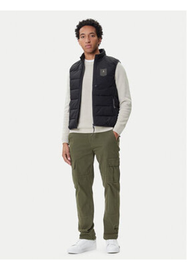 Aeronautica Militare Kamizelka 252AB3023UCT04214 Czarny Regular Fit. Kolor: czarny. Materiał: syntetyk