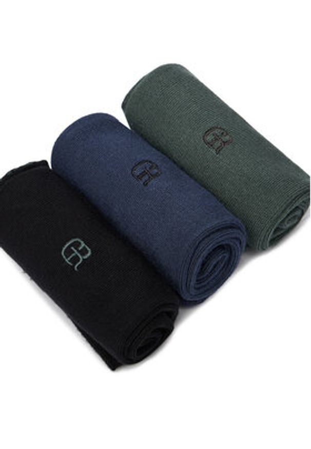 Gino Rossi Zestaw 3 par wysokich skarpet męskich CEO_AS_GR_01_W_AW25 (3-pack). Granatowy. Kolor: niebieski. Materiał: materiał, bawełna