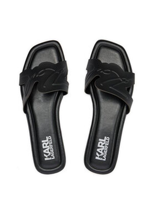 Karl Lagerfeld - KARL LAGERFELD Klapki KL85408 Czarny. Kolor: czarny. Materiał: skóra