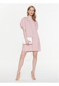 Red Valentino Sukienka codzienna 2R3VAGK50W7 Różowy Regular Fit. Okazja: na co dzień. Kolor: różowy. Materiał: wiskoza. Typ sukienki: proste. Styl: casual