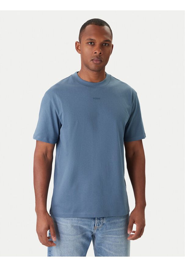 Hugo - HUGO T-Shirt Dapolino 50488330 Niebieski Relaxed Fit. Kolor: niebieski. Materiał: bawełna