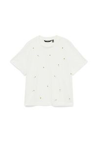 Vero Moda T-Shirt Sola 10341979 Biały Regular Fit. Kolor: biały. Materiał: bawełna #4