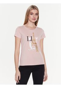 Liu Jo Sport T-Shirt TA3088 JS003 Różowy Regular Fit. Kolor: różowy. Materiał: bawełna. Styl: sportowy #1