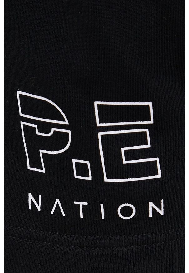 P.E Nation - Szorty bawełniane. Kolor: czarny. Materiał: bawełna. Wzór: nadruk