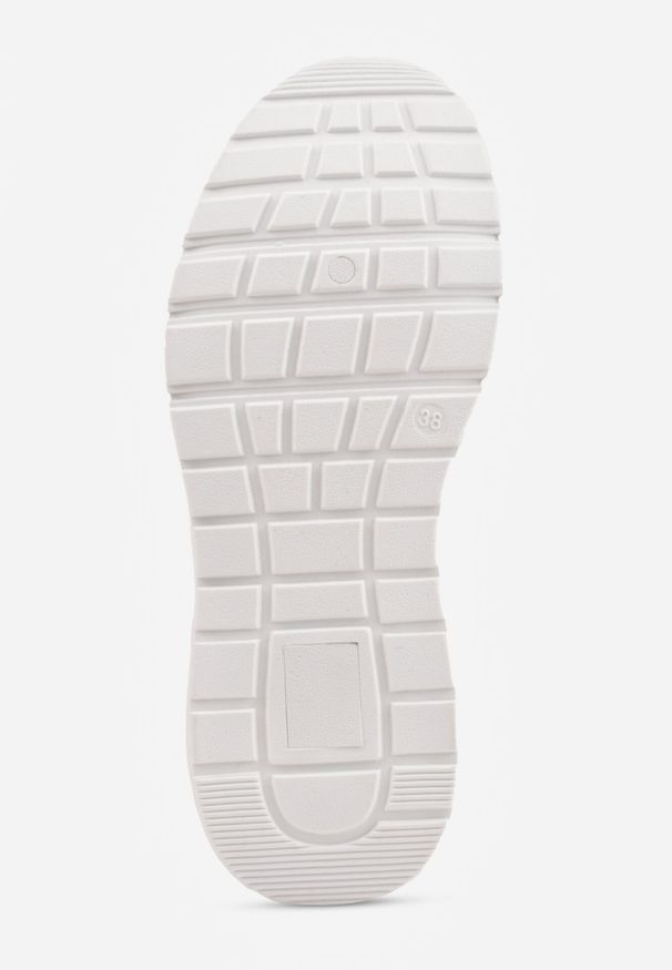 Born2be - Białe Sneakersy z Podeszwą Air i Ozdobną Perforacją Florias. Kolor: biały