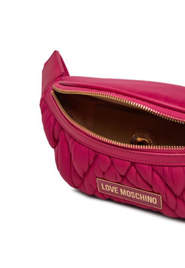 Love Moschino - LOVE MOSCHINO Saszetka nerka JC4160PP1LLR162A Różowy. Kolor: różowy. Materiał: materiał