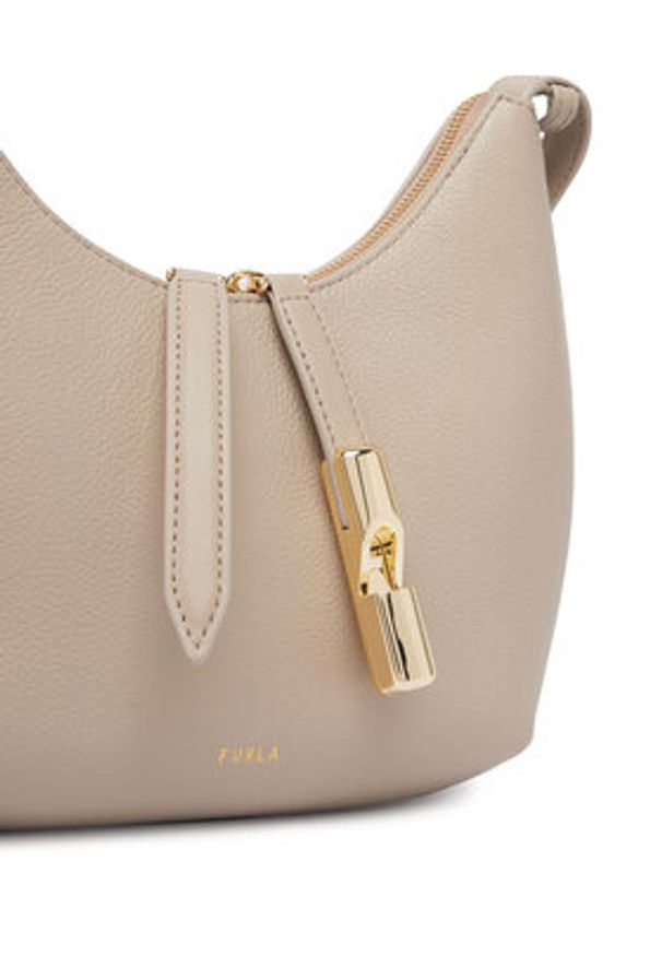 Furla Torebka Goccia S WB01500 BX3353 KH 4488S Beżowy. Kolor: beżowy. Materiał: skórzane