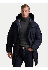 Polo Ralph Lauren Płaszcz zimowy 710968114001 Granatowy Regular Fit. Typ kołnierza: polo. Kolor: niebieski. Materiał: syntetyk. Sezon: zima