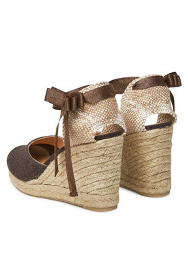 Castañer Espadryle Carina/8/032 021767 Brązowy. Kolor: brązowy. Materiał: materiał