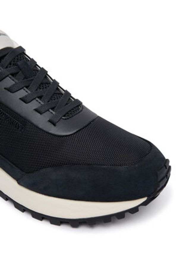 Emporio Armani Sneakersy EM004839 AF24321 MB617 Granatowy. Kolor: niebieski. Materiał: materiał