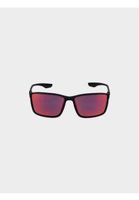 4f - Okulary przeciwsłoneczne z polaryzacją uniseks - czerwone. Kolor: czerwony. Wzór: gradientowy