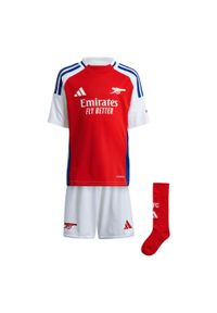 Adidas - Zestaw Arsenal 24/25 Home Mini Kids. Kolor: biały, czerwony, wielokolorowy. Materiał: materiał