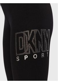 DKNY Sport Legginsy DP2P3028 Czarny Slim Fit. Kolor: czarny. Materiał: bawełna. Styl: sportowy