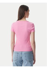Tommy Jeans T-Shirt Essential DW0DW17385 Różowy jasny Slim Fit. Kolor: różowy. Materiał: bawełna #5