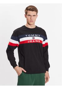 Tommy Jeans Longsleeve Colorblock DM0DM16834 Czarny Relaxed Fit. Kolor: czarny. Materiał: bawełna. Długość rękawa: długi rękaw