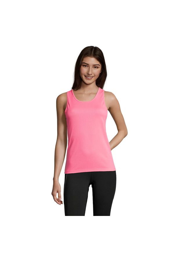 SOL'S - Damski Sportowy Podkoszulek. Kolor: czerwony, wielokolorowy, różowy. Styl: sportowy