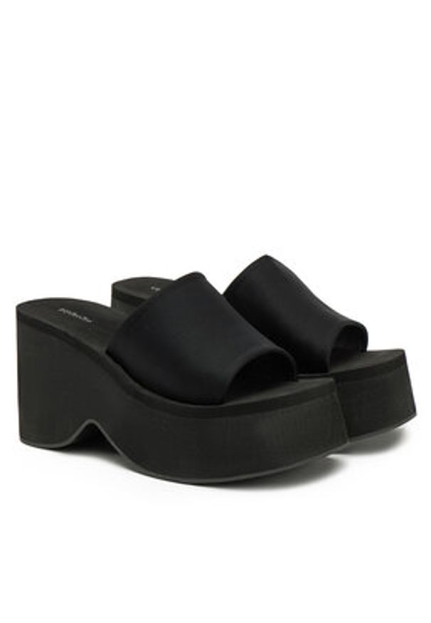 DeeZee Klapki E2485-1 Czarny. Kolor: czarny. Materiał: materiał