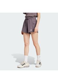 Adidas - Szorty Essentials French Terry Small Logo. Kolor: biały, wielokolorowy, fioletowy. Materiał: materiał