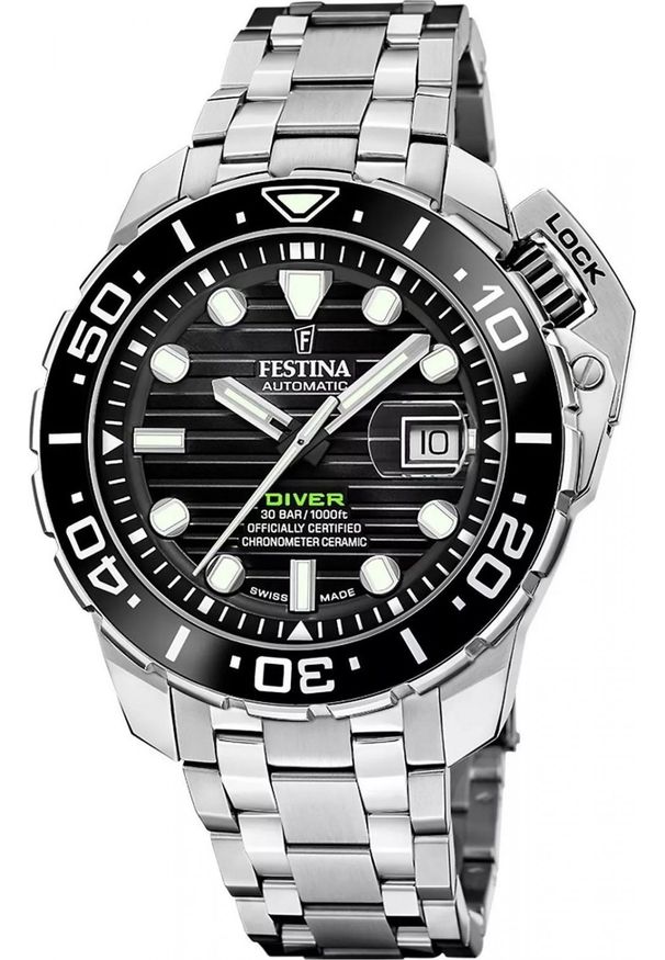 Zegarek męski Festina F20043-6 srebrny. Kolor: srebrny