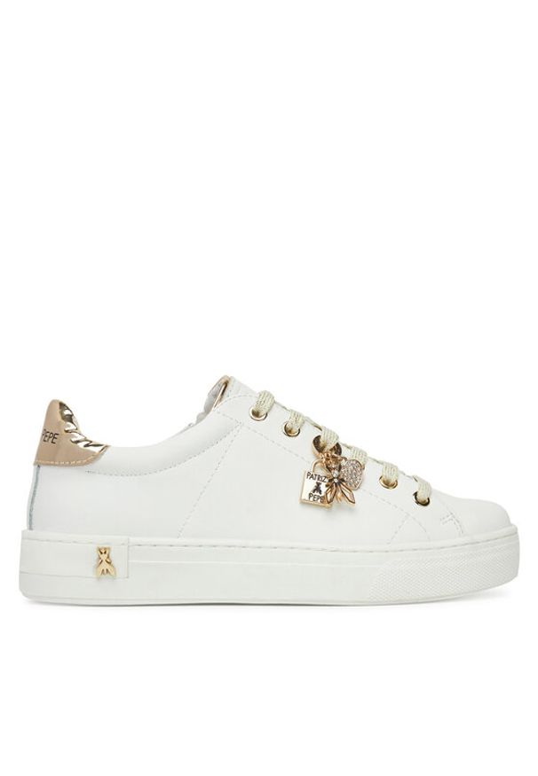 Patrizia Pepe Sneakersy PPJ300 27 Biały. Kolor: biały. Materiał: skóra