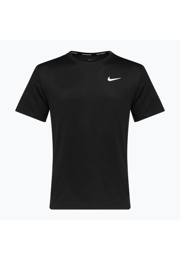 Koszulka do biegania męska Nike Miler Dri-Fit UV. Kolor: czarny. Technologia: Dri-Fit (Nike)