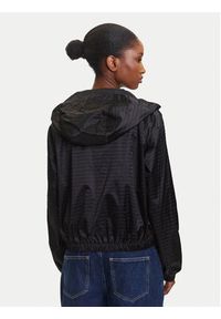 Tommy Jeans Wiatrówka Jacquard DW0DW20952 Czarny Relaxed Fit. Kolor: czarny. Materiał: syntetyk