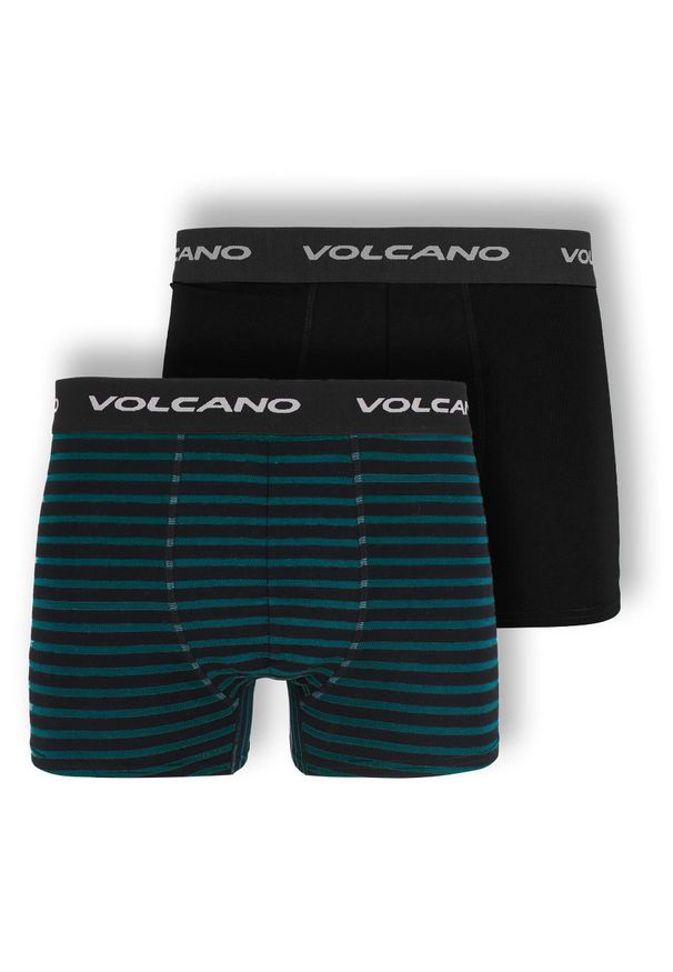 Volcano - Bawełniane bokserki męskie, dwupak, U-BOXER. Materiał: bawełna. Długość: długie