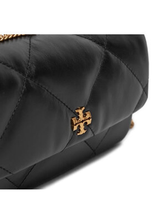 Tory Burch Torebka Mini Kira Diamond Quilt Flap Bag 154710 Czarny. Kolor: czarny. Materiał: skórzane