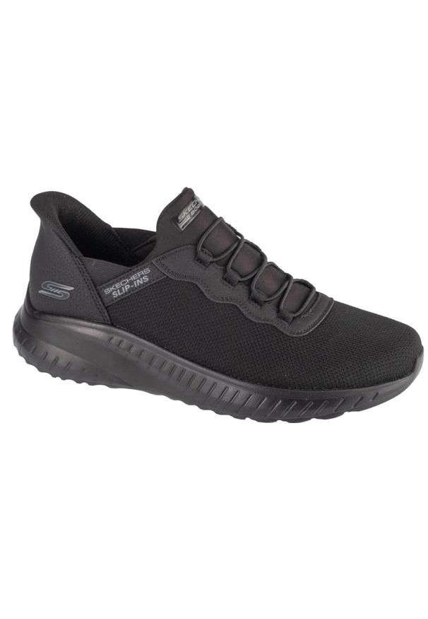skechers - Buty treningowe męskie Skechers 118300BBK. Zapięcie: bez zapięcia. Kolor: czarny. Materiał: materiał, syntetyk, tkanina. Szerokość cholewki: normalna