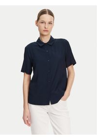 TOMMY HILFIGER - Tommy Hilfiger Koszula WW0WW44683 Granatowy Relaxed Fit. Kolor: niebieski. Materiał: wiskoza #1
