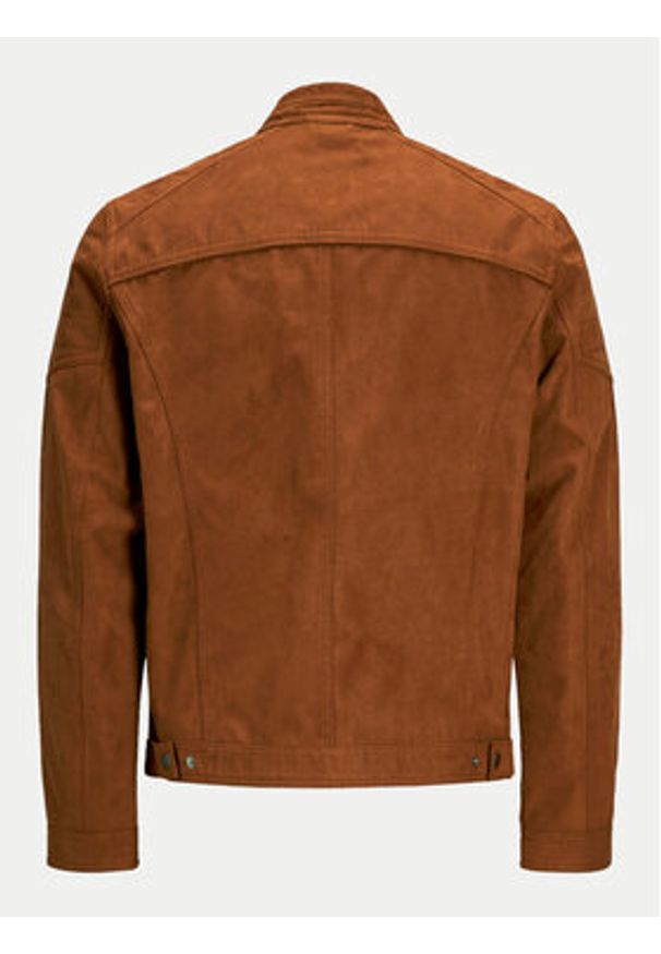 Jack & Jones - Jack&Jones Kurtka z imitacji skóry Rocky 12147218 Brązowy Regular Fit. Kolor: brązowy. Materiał: skóra