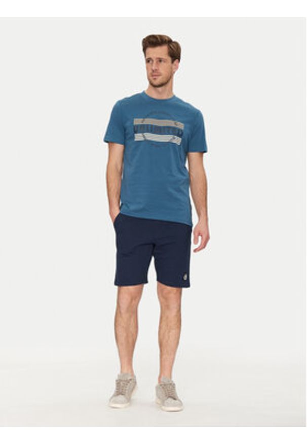 Blend Szorty sportowe 20718064 Granatowy Regular Fit. Kolor: niebieski. Materiał: bawełna. Styl: sportowy