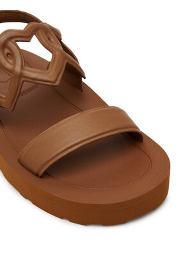 Love Moschino - LOVE MOSCHINO Sandały JA16054I1MIA0201 Brązowy. Kolor: brązowy. Materiał: skóra