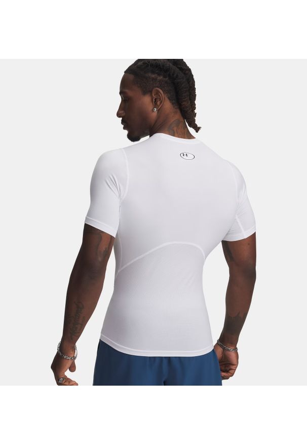 Koszulka termoaktywna męska biała Under Armour Heat Gear. Kolor: biały. Sport: fitness