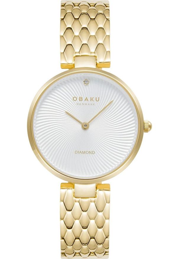 Zegarek OBAKU Zegarek damski Obaku Denmark V256LXGISG złoty. Kolor: złoty