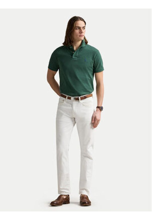 Polo Ralph Lauren Polo 710536856458 Zielony Slim Fit. Typ kołnierza: polo. Kolor: zielony. Materiał: bawełna