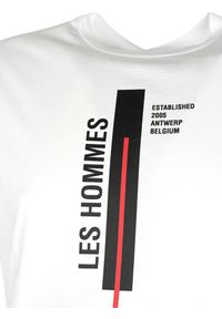 Les Hommes T-shirt "Vertical Line" | LJT201 700P | Vertical Line | Mężczyzna | Biały. Okazja: na co dzień. Kolor: biały. Materiał: bawełna. Wzór: nadruk. Styl: casual #5