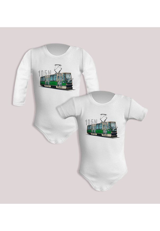 nikiniki - Konstal 105N — body (Rozmiar: 3M; Długość rękawa: długi; Rodzaj nadruku: Konstal 105N). Materiał: bawełna. Wzór: nadruk