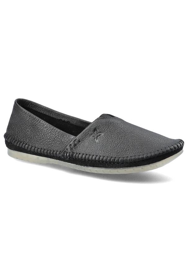 Czarne Baleriny Maciejka Damskie Skórzane Buty. Okazja: na co dzień. Kolor: czarny. Materiał: skóra. Szerokość cholewki: normalna. Styl: casual, klasyczny, elegancki