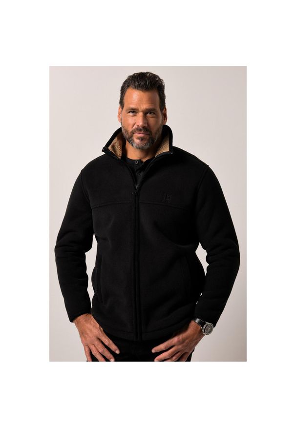 JAY-PI - Męska Kurtka polarowa outdoor polar Level 4 stójka do rozm. 7XL. Typ kołnierza: kołnierzyk stójkowy. Kolekcja: plus size. Kolor: czarny. Materiał: poliester, materiał. Sport: outdoor